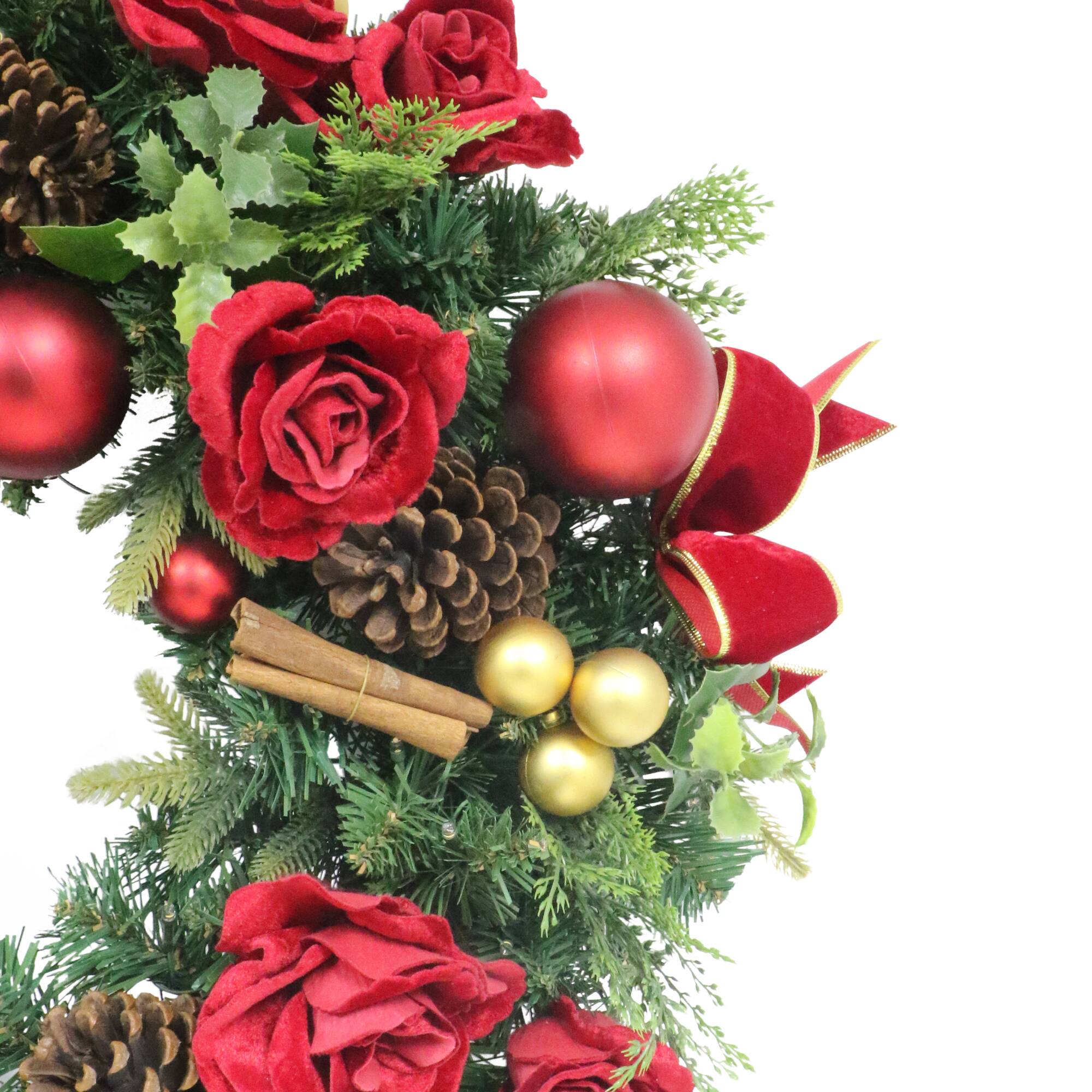 26" Pre-Lit LED Adorned Artificial Christmas Wreath